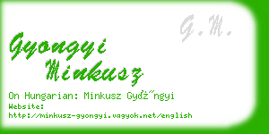 gyongyi minkusz business card